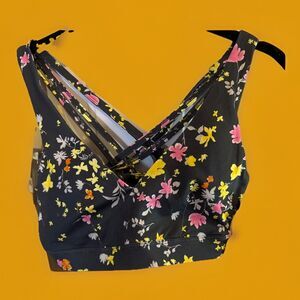 Ideology Pansy Poppyseed Performance Bra X-Small NWT